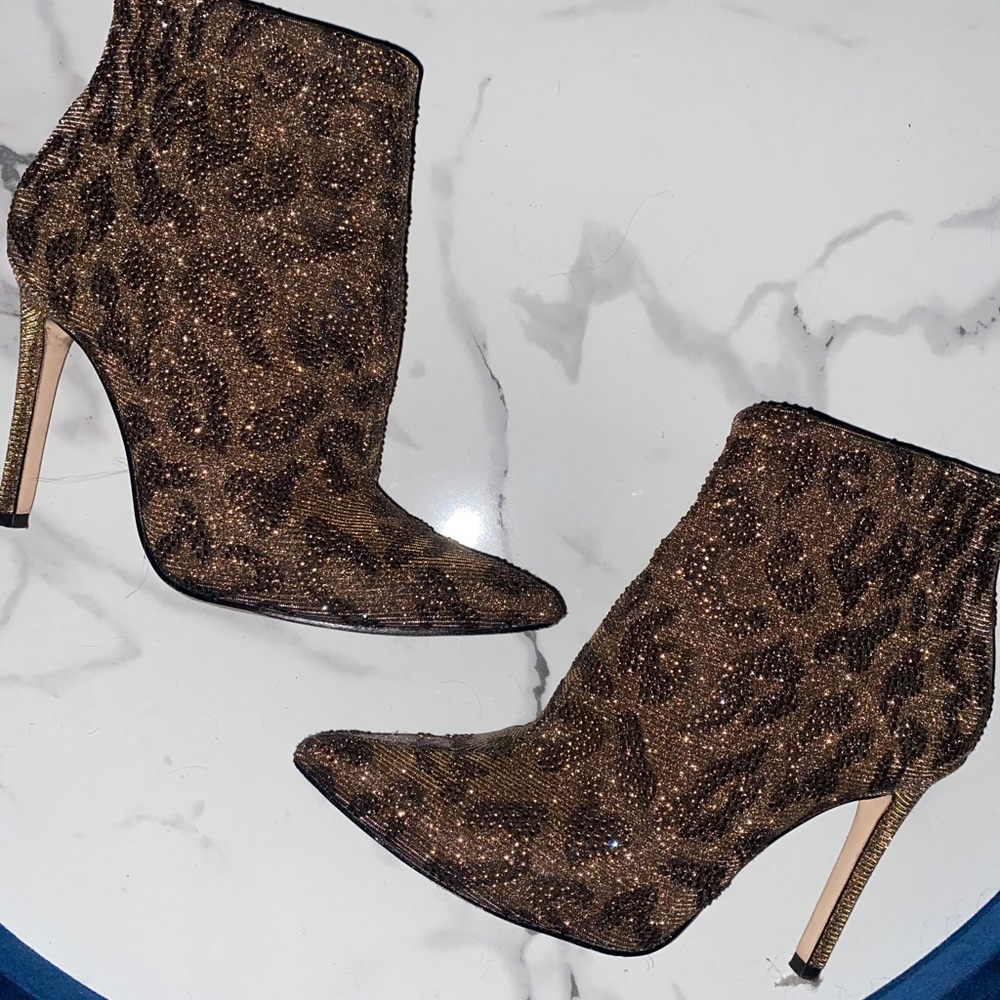 Jessica Simpson Sparkly Leopard Boots